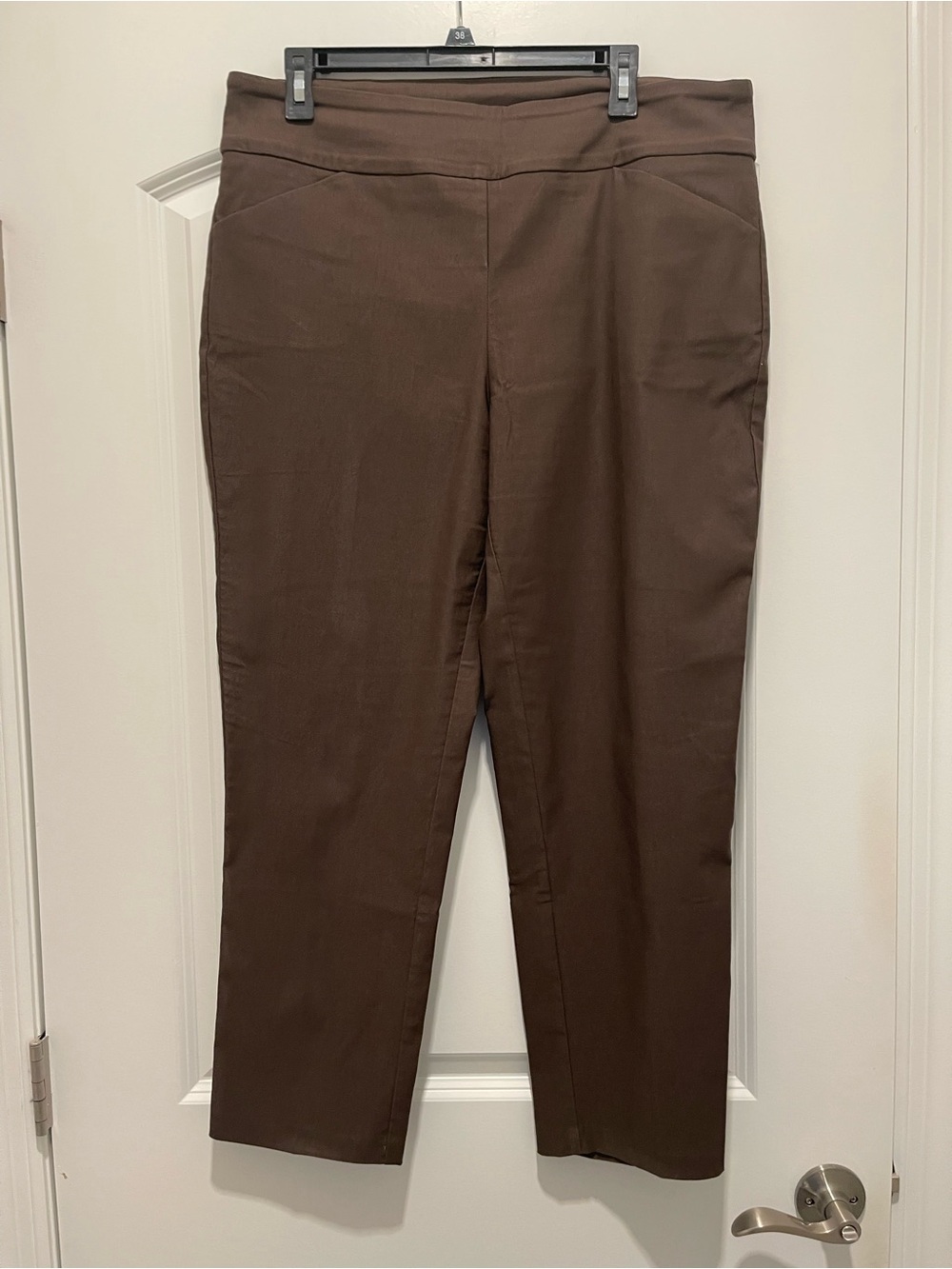 Tribal Women's Brown Pull-On Stretch Pants